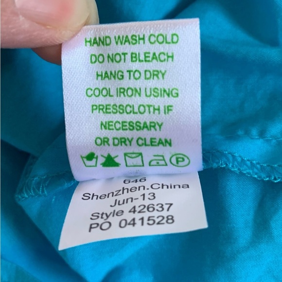 Lilly Pulitzer Cee Cee Snorkel Teal and Coral Red Lace Dress in Size 4 - Picture 7 of 7